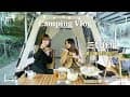 Camping Vlog #2 | 螢火蟲季＋油桐花季。｜三號秘境🏕｜被貓咪包圍的露營區🐈｜除了吃還是吃｜西米露🥣亂七八糟鮭魚牛排雞腿排🥘🍷