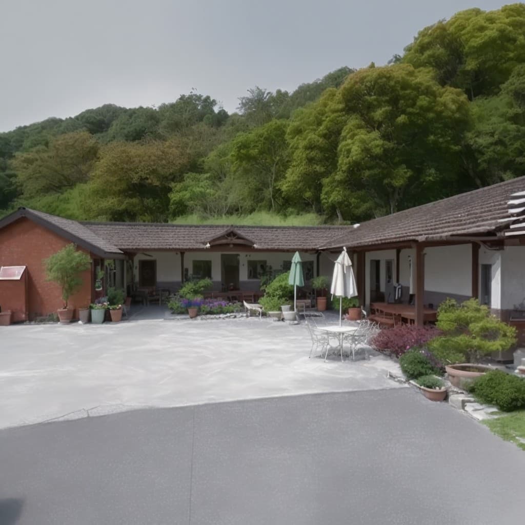 Orange Harmony Courtyard