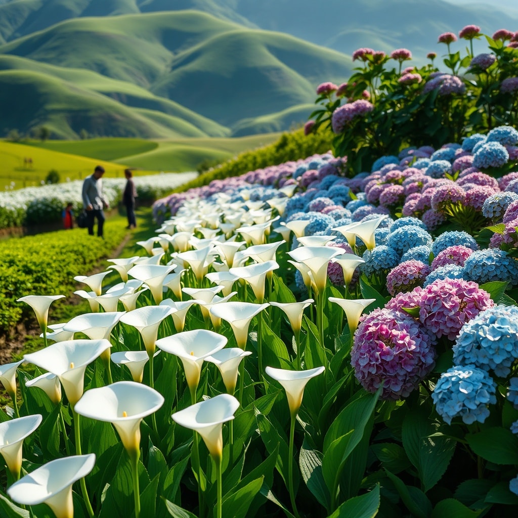 Unveiling the Spring and Summer Flower Seasons in Zhuzihu: A Photography Paradise of Calla Lilies and Hydrangeas, a Must-Visit Scenic Spot!